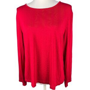 Vintage Chico's Red Longsleeve Relaxed Fit Top Size 3